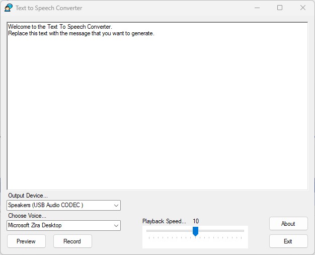 Text To Speech Converter